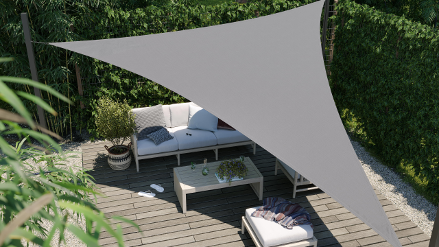 Shade sails in various shapes and colours  